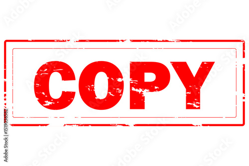 COPY - Red Rubber Stamp with text COPY 
