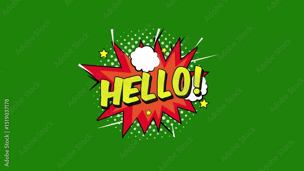 Hello! pop up art in comic style Expressions, Retro Cartoon Comic text ...