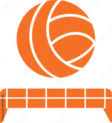 An isolated, orange basketball on a white background, ready for play in a competitive team sport