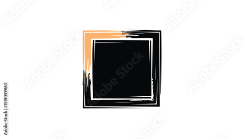 Frame box with brush crayon texture. Square shape for text. Color vector background. Paint border, cute hand drawn paper design. Doodle stroke, rectangle pastel or chalk elements.design, vector, 
