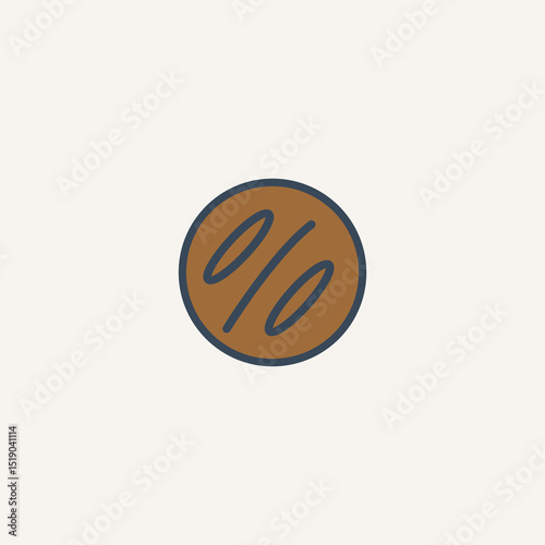 Chocolate Icon – Flat Sweet Cocoa Symbol photo