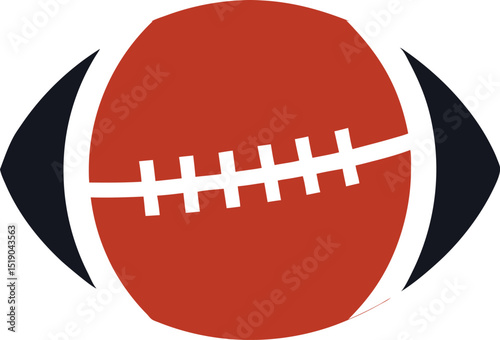 American football ball drawing on white background of Vector illustration | Premium AI-generated vector
