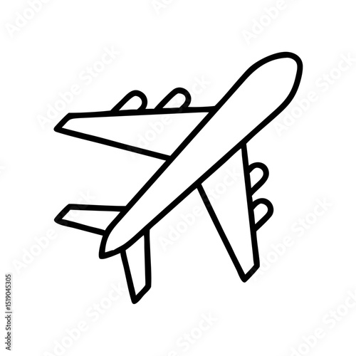 airplane icon line art vector illustration,airplane silhouette icon line art in white background.war line icon.Airplane line art vector design.Airplane outline illustration design.Airplane logo,