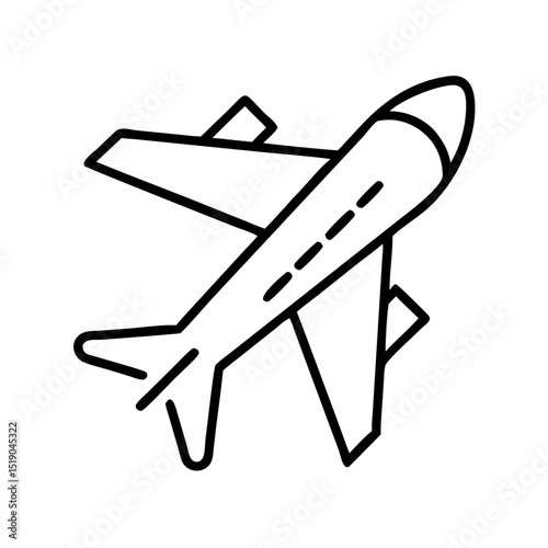 airplane icon line art vector illustration,airplane silhouette icon line art in white background.war line icon.Airplane line art vector design.Airplane outline illustration design.Airplane logo,