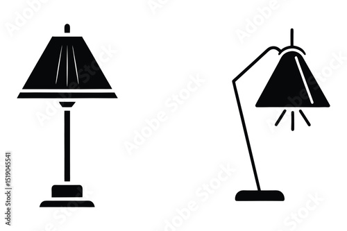 Lamp line icon vector