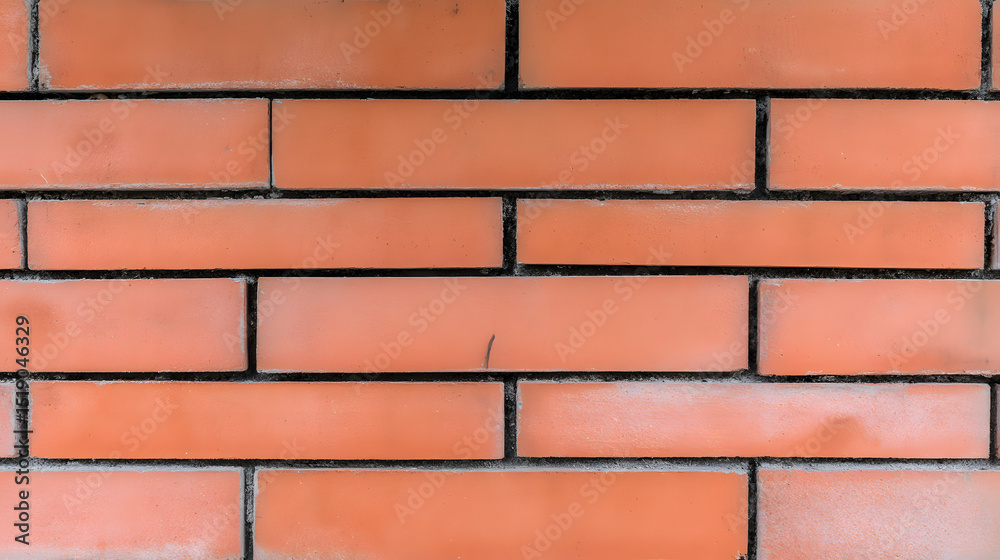 Obraz premium Close-up of vintage red brick wall texture, seamless pattern -- Timeless rustic charm in earthy tones