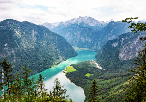 King`s Lake, Koenigssee, Berchtesgaden, Bavaria, Germany, Europe.