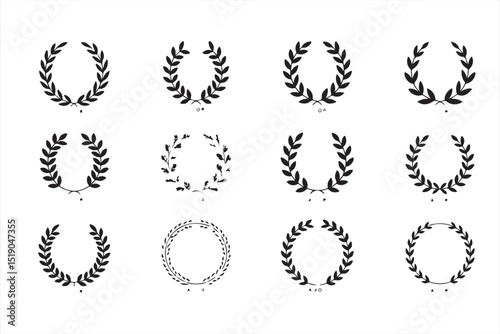 Whimsical Laurel Wreaths with Birds and Floral Accents