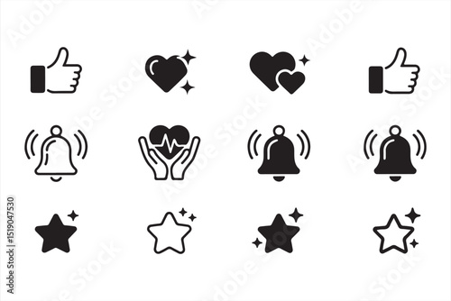 Collection of Modern Reaction Icons for Digital Platforms