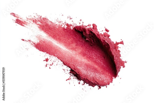 Lipstick smear on white background