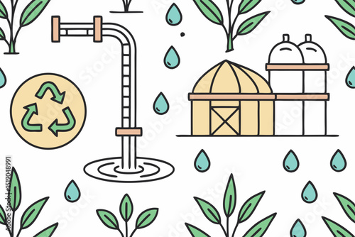set of wastewater treatment process