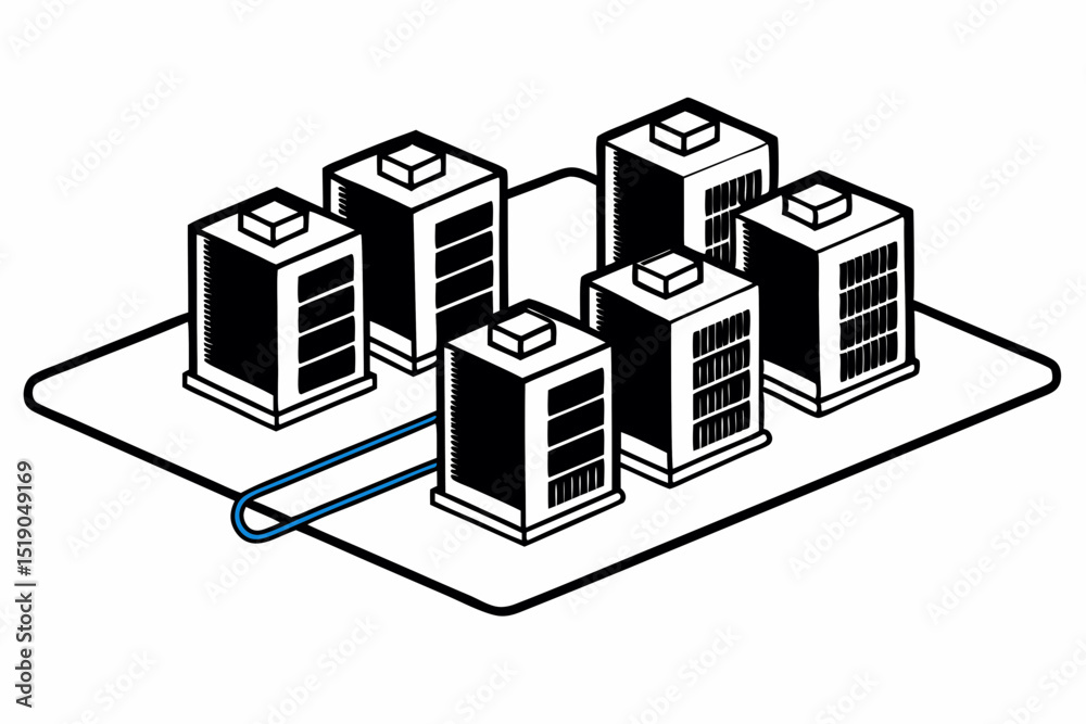 diagram of a data center vector diagram of a data center vector