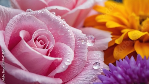 pink rose petals