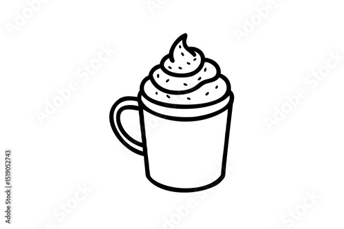 Hot chocolate drink whipped cream coffee mug beverage cafe