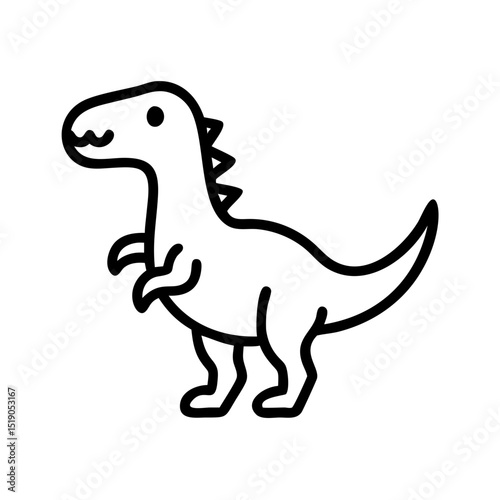 cartoon dinosaur icon