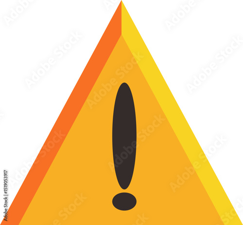 Warning icon. Warning sign with exclamation mark.