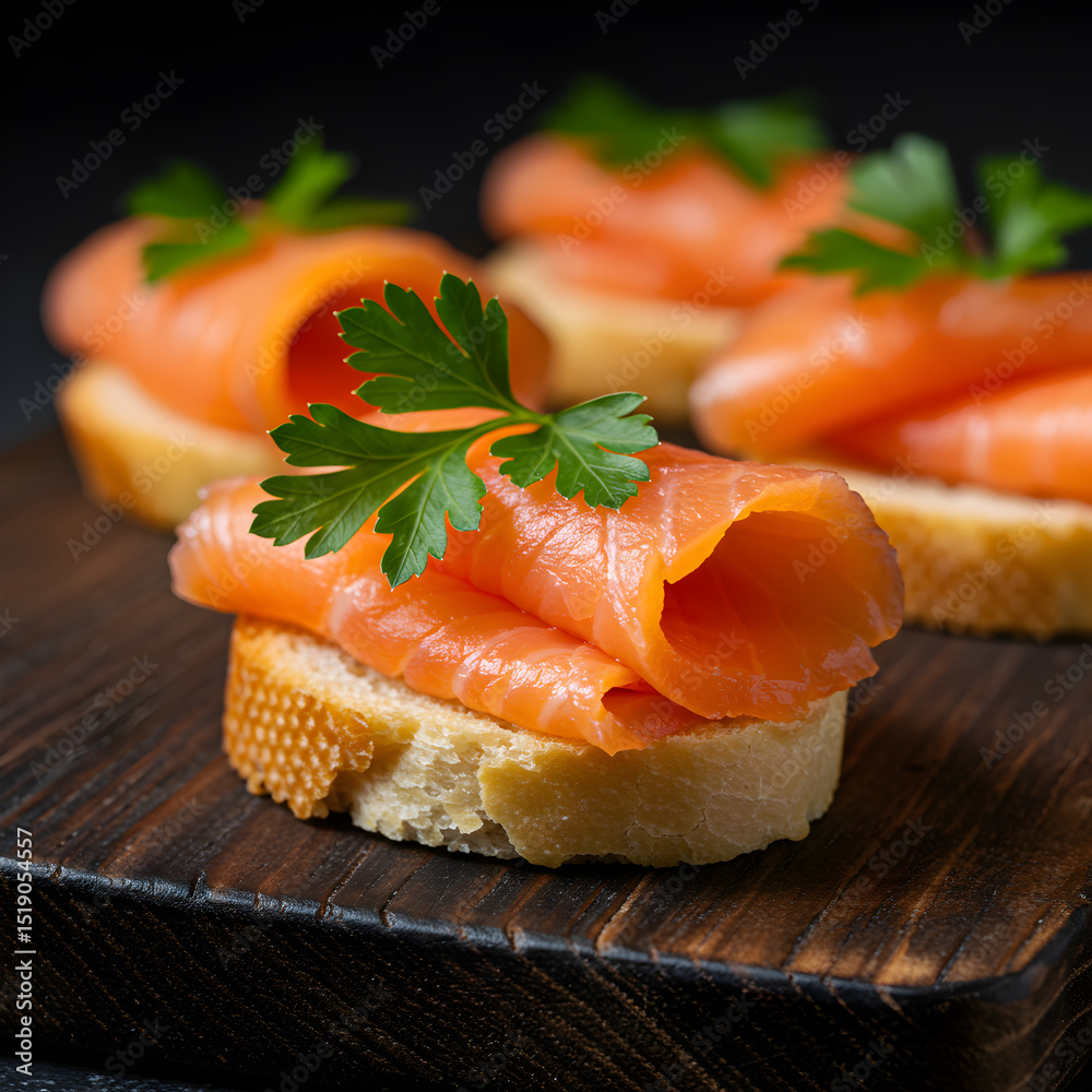 Smoked Salmon Canaps on Crostini Smoked Salmon Canaps on Crostini