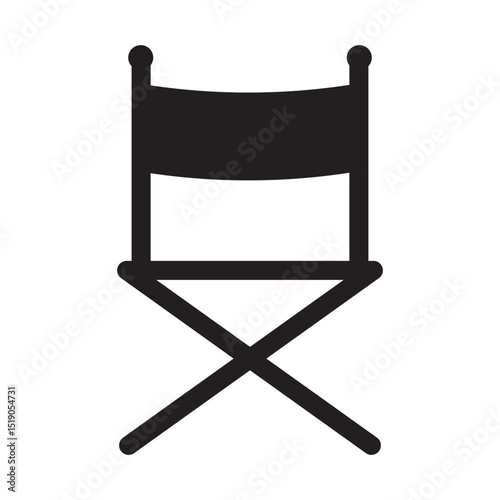 Director's Chair logo icon illustration flat