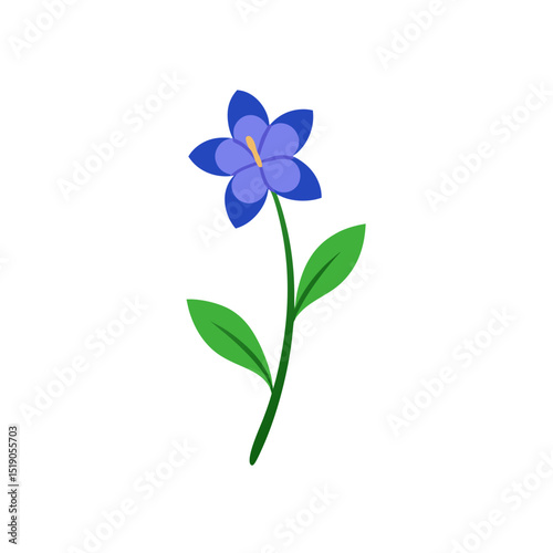Charming Speedwell Flower Vector Doodle Clipart