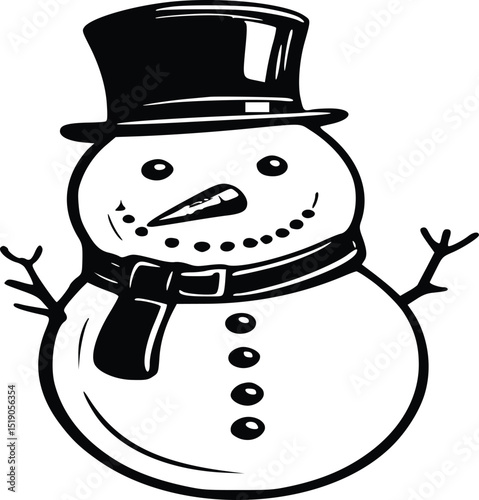 snowman with hat