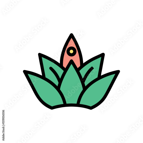Regal Crown Flower Vector Doodle Clipart