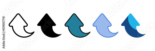 Arrow Up Icon Element For Design