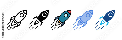 Rocket Icon Element For Design