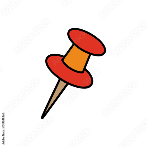 Useful Push Pin Vector Doodle Clipart