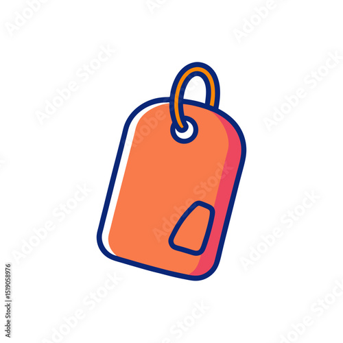 Personalized School Bag Tag Vector Doodle Clipart
