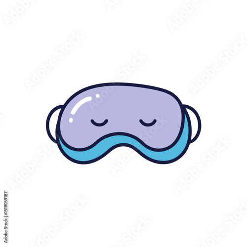 Comfortable Sleep Mask Vector Doodle Clipart
