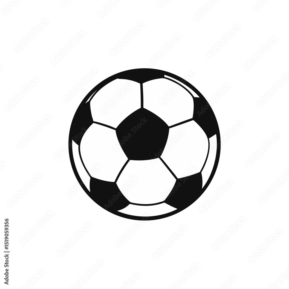 Obraz premium Classic Soccer Ball Vector Doodle Clipart