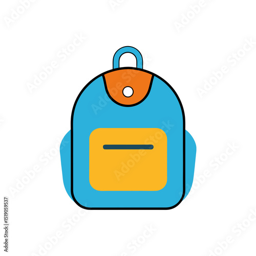 Backpack Clip Art Doodle Vector on White Background