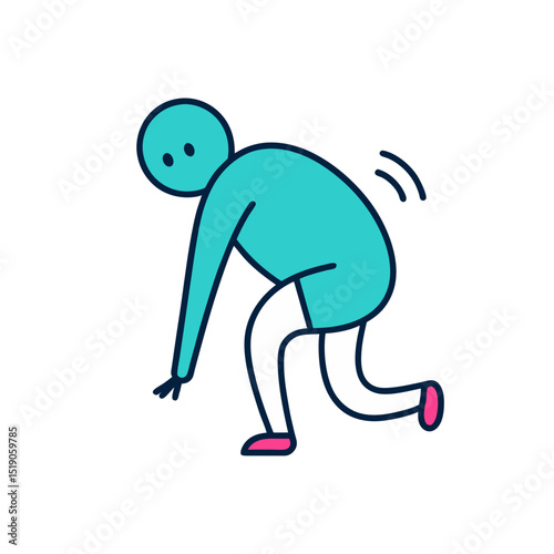 Burpees Clip Art Doodle Vector on White Background
