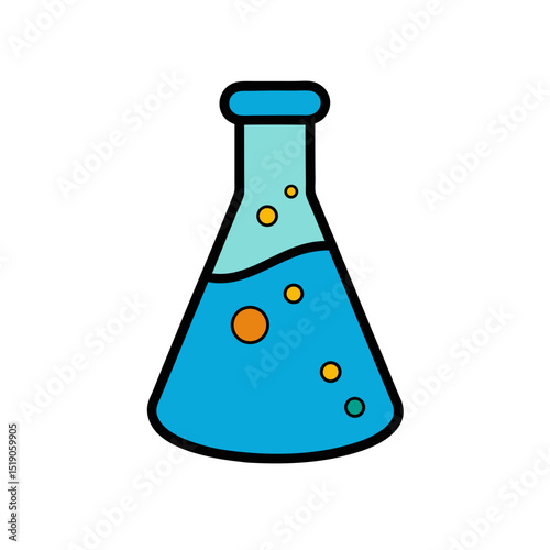 Chemistry Tube Clip Art Doodle Vector on White Background