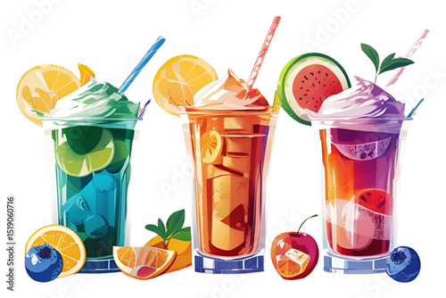 set of drinks