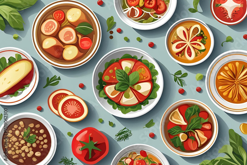 seamless pattern with vegetables