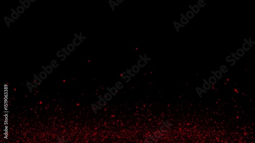 abstract Flying sparks and coals from a fire wave particles of burning fire animation background