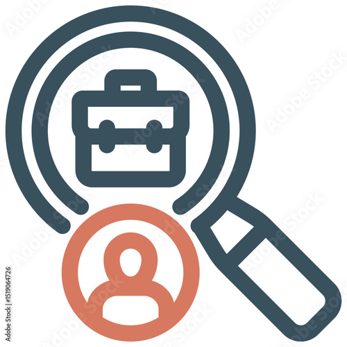 Job Seeker icon symbol. Vector illustration.