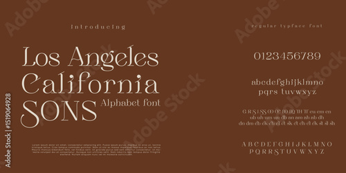 Elegant Fashion and Minimal modern serif alphabet font uppercase and number fonts victorian