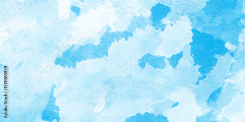Turquoise color handmade blue vector watercolor texture, This is sky blue watercolor splash, bright multicolor hand drawn blue watercolor illustration, Sky in watercolor painting soft textured.