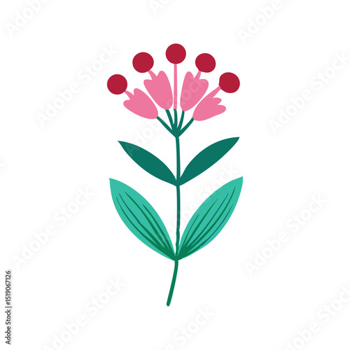 pink color rose flower vector icons