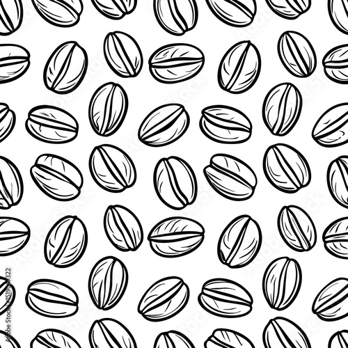 Graphic pattern with small coffee beans 