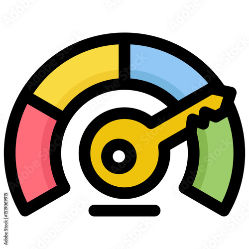 Key Performance Indicator icon symbol. Vector illustration.