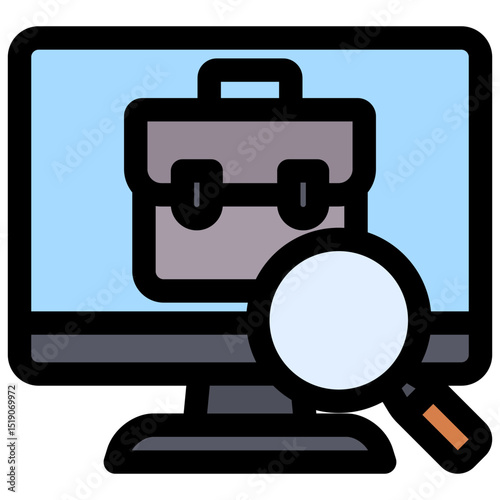 Job Portal icon symbol. Vector illustration.