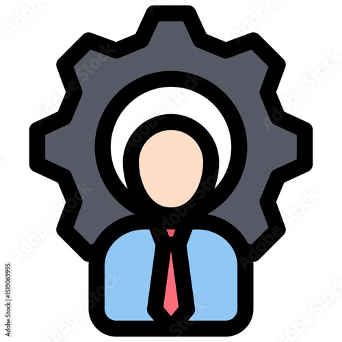 Worker icon symbol. Vector illustration.