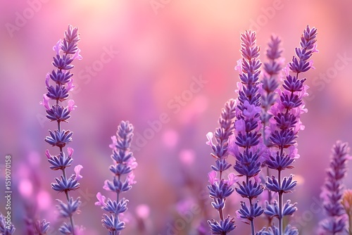 Delicate lavender blossoms in a soft, pastel light.
