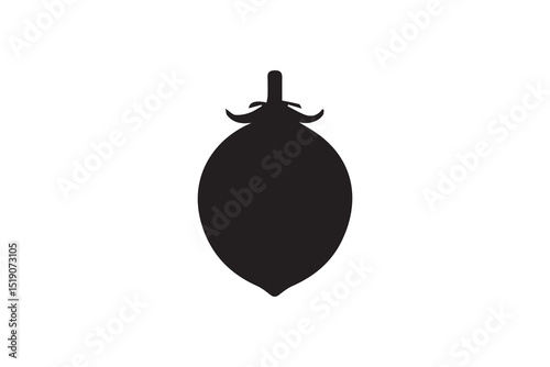 nutmeg vector silhouette isolated in white background