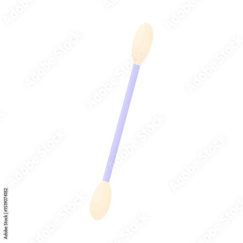 Clean cotton swab. Ear cleaning. Hygiene items