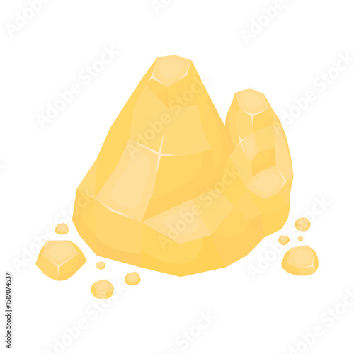 Big nugget of pure gold. Pile of gold. Gold ore