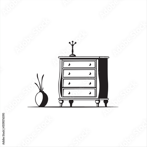 vector illustration of a furniture